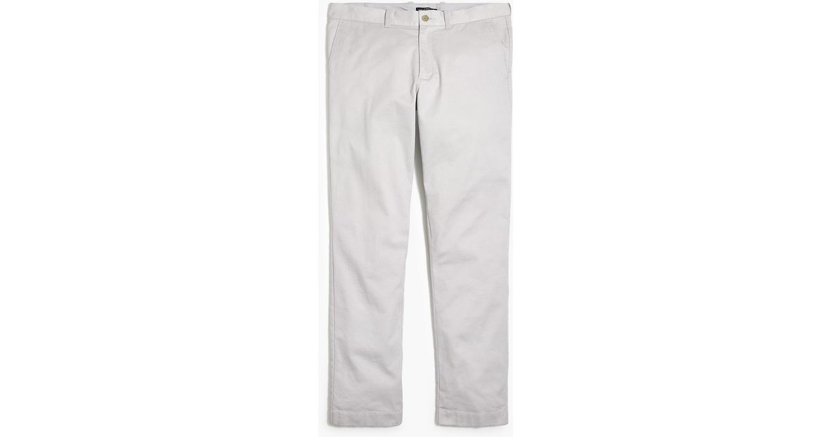 J.Crew Cotton Straight-fit Flex Chino in Oyster Grey (Gray) for Men - Lyst