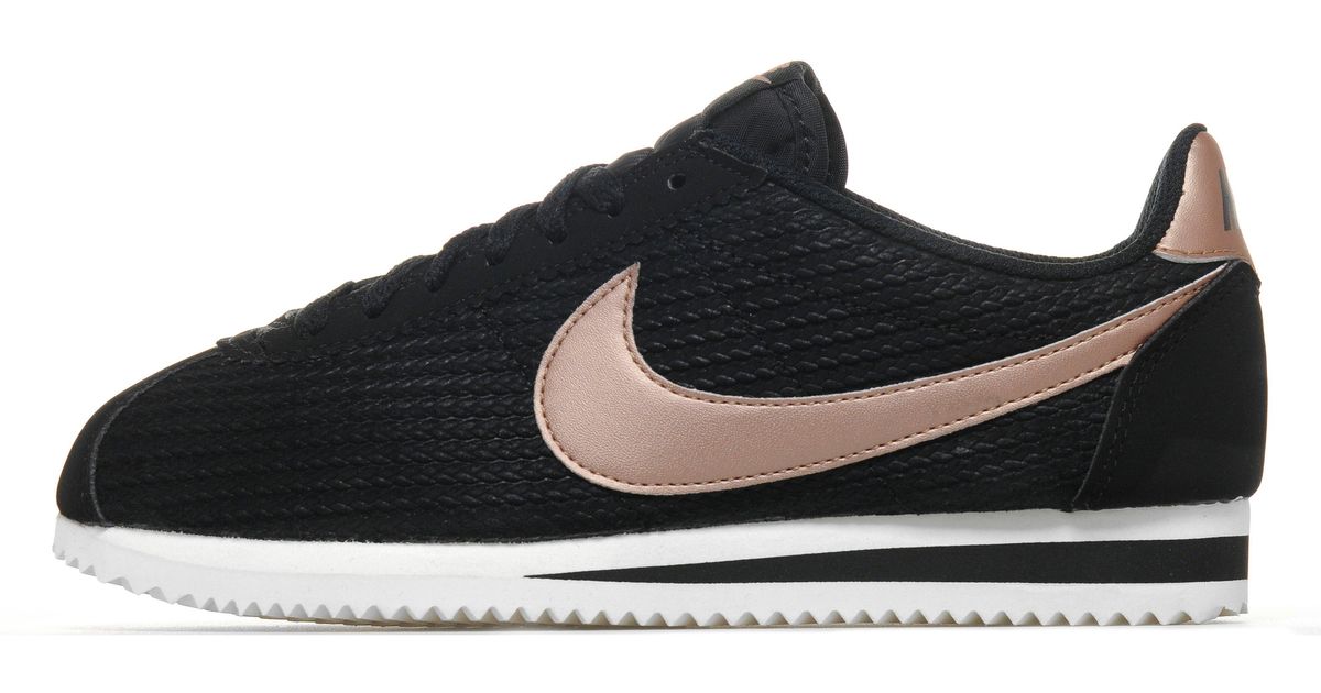nike cortez zwart rose gold