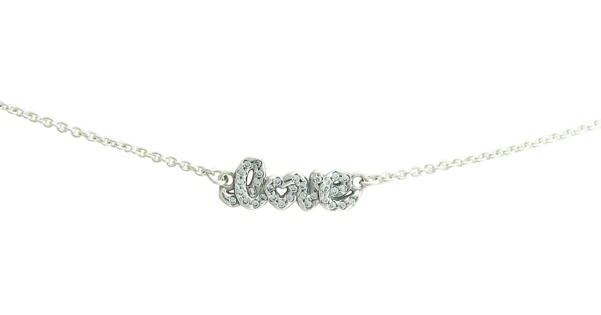 Lyst Pandora 590510cz 18 Sterling Silver Signature Of Love Lyst Pandora 590510cz 18 Sterling Silver Signature Of Love Bracelet In Metallic