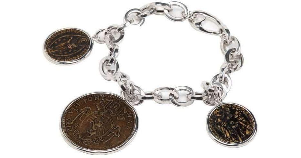 Lyst Rina Limor Sunrise Large Silver Coin Charm Bracelet