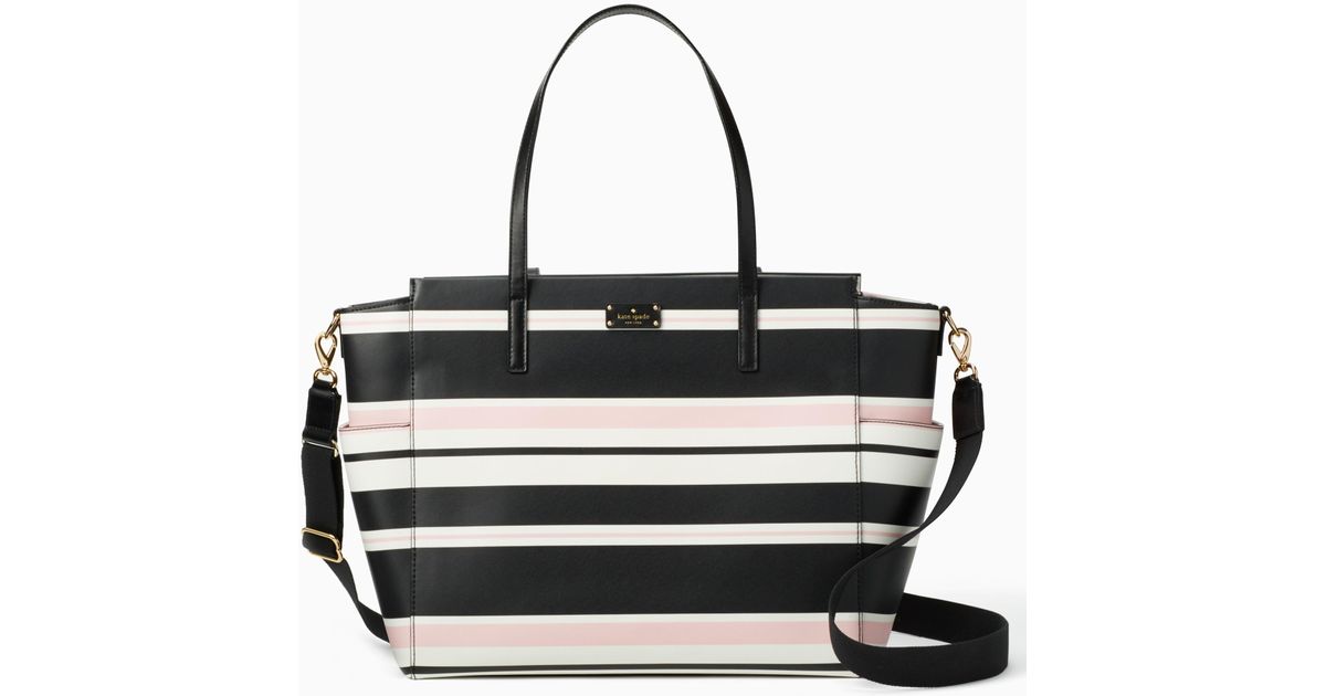 Kate Spade Baby Bags Best Photos Skirt And Bag Gitesdardennes Org Lyst Kate Spade Grove Street Clic Stripe Kaylie Baby Bag In Black
