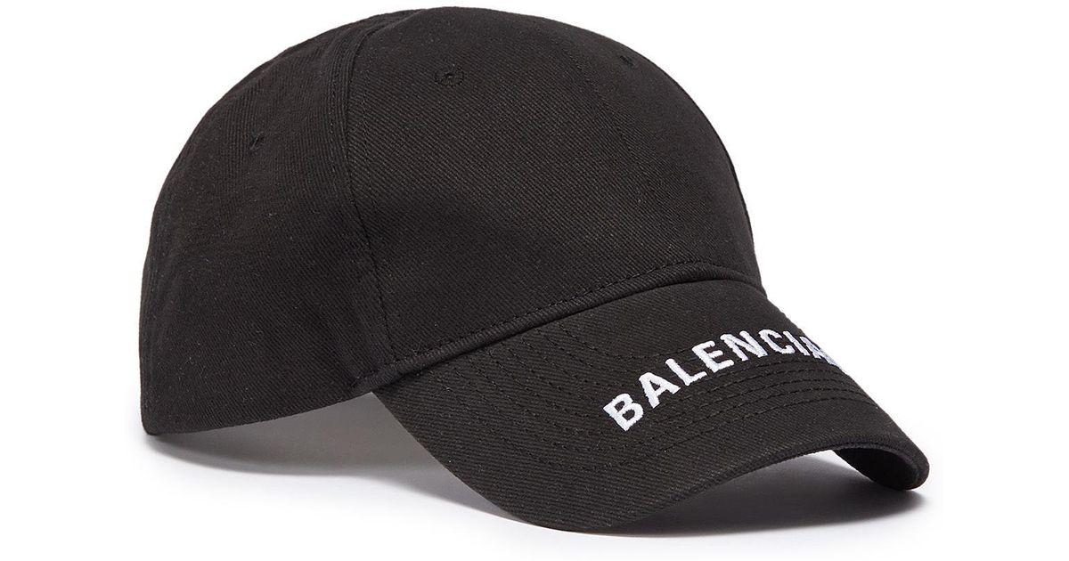 Lyst Balenciaga Everyday Logo Embroidered Baseball Cap In Black For Men 9158