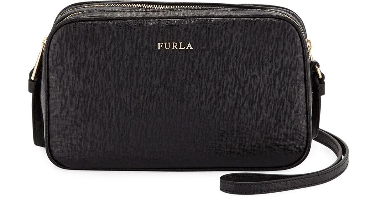 Lyst Furla Lilli Xl Saffiano Leather Crossbody Pouch Bag in Black