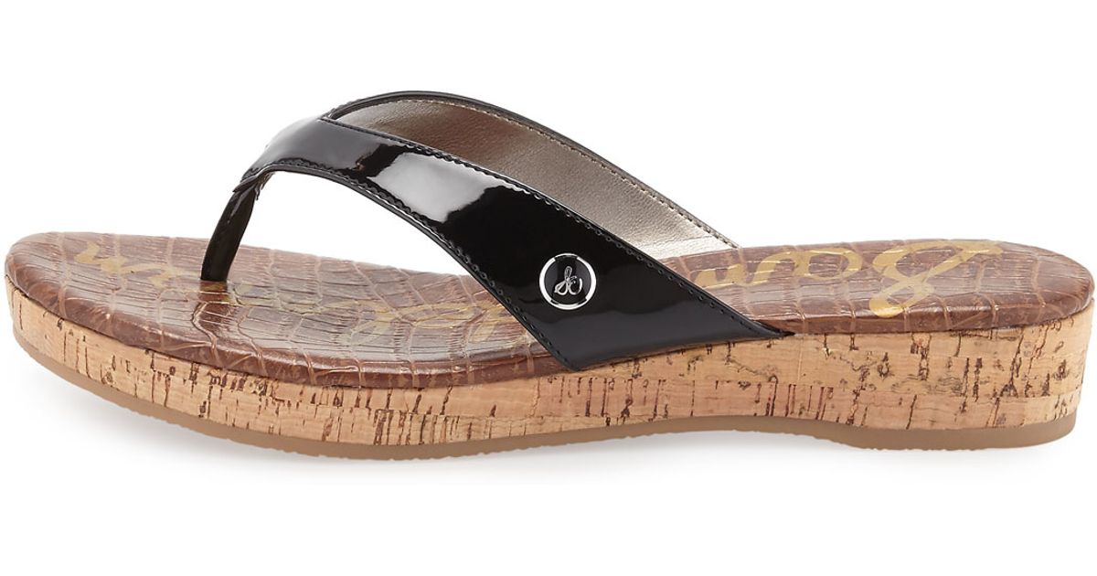 Sam Edelman Tanya Platform Thong Sandal in Black - Lyst