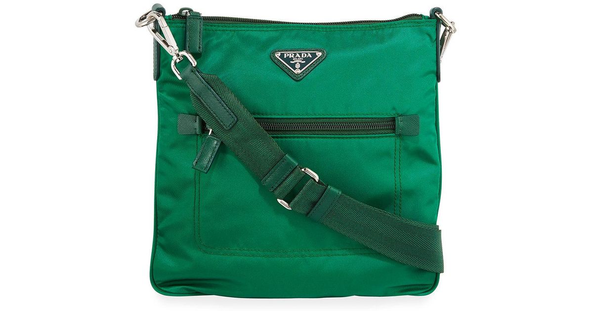 Prada Green Nylon Crossbody Bag