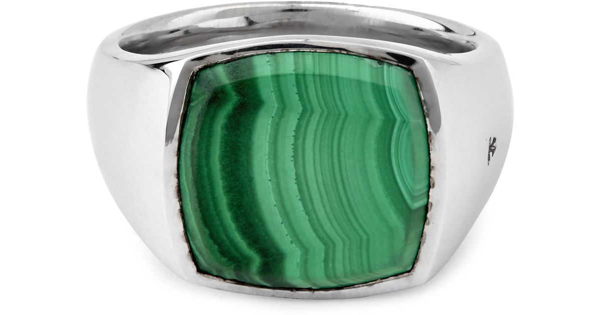 Lyst - Tom Wood Cushion Malachite Ring in Metallic for Men