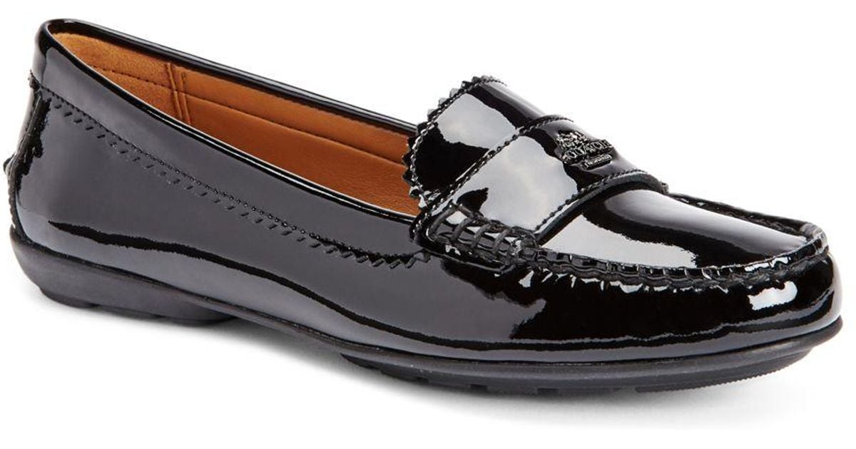 coach leather loafers womens