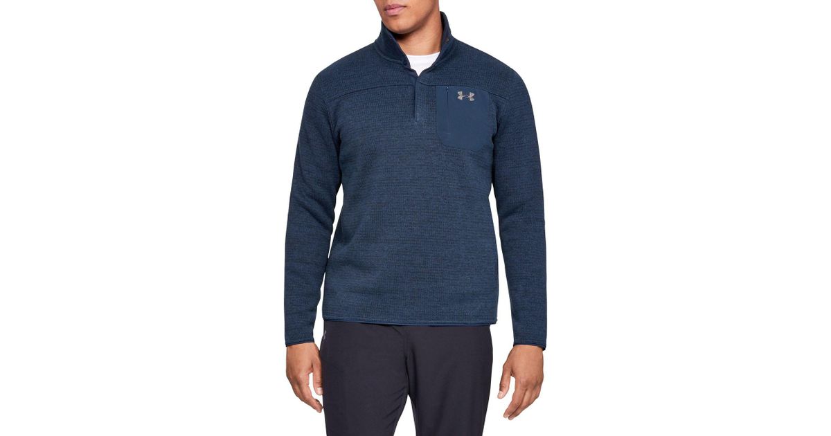 Under Armour Ua Specialist Henley 2.0 Long-sleeve Sweatshirt in Blue for Men - Lyst
