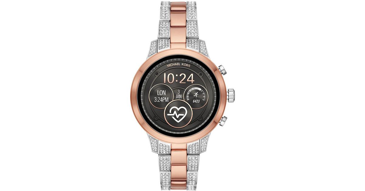 michael kors runway two tone smartwatch