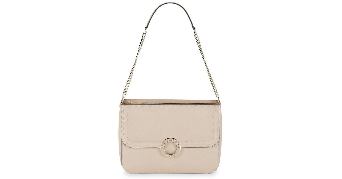 Lyst Karl Lagerfeld Classic Faux Leather Shoulder Bag In Natural Lyst Karl Lagerfeld Classic Faux Leather Shoulder Bag In Natural Save 12 658227848101262