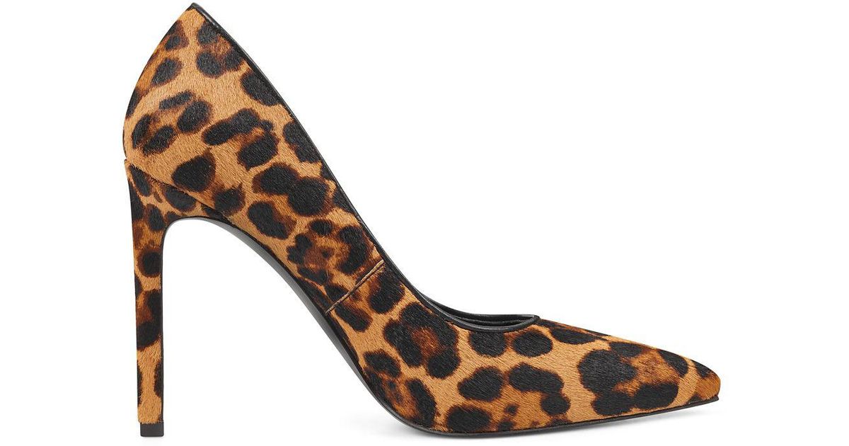 Nine West Tatiana Leopard Print Calf Hair Pumps in Natural - Lyst