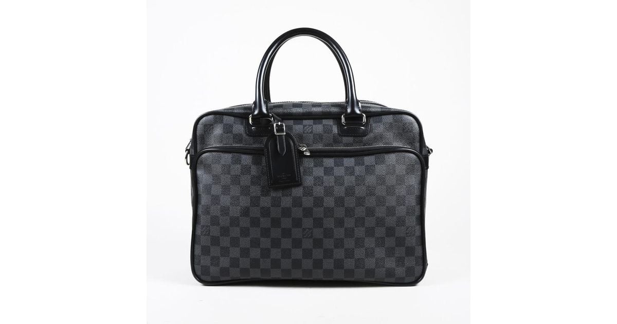 Lyst Louis Vuitton Mens Gray Black Damier Graphire Canvas Icare Lyst Louis Vuitton Mens Gray Black Damier Graphire Canvas Icare Computer Bag In For Men