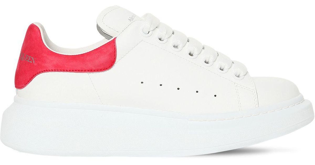 Alexander McQueen - White 40mm Leather & Suede Sneakers - Lyst Alexander McQueen - White 40mm Leather & Suede Sneakers - Lyst