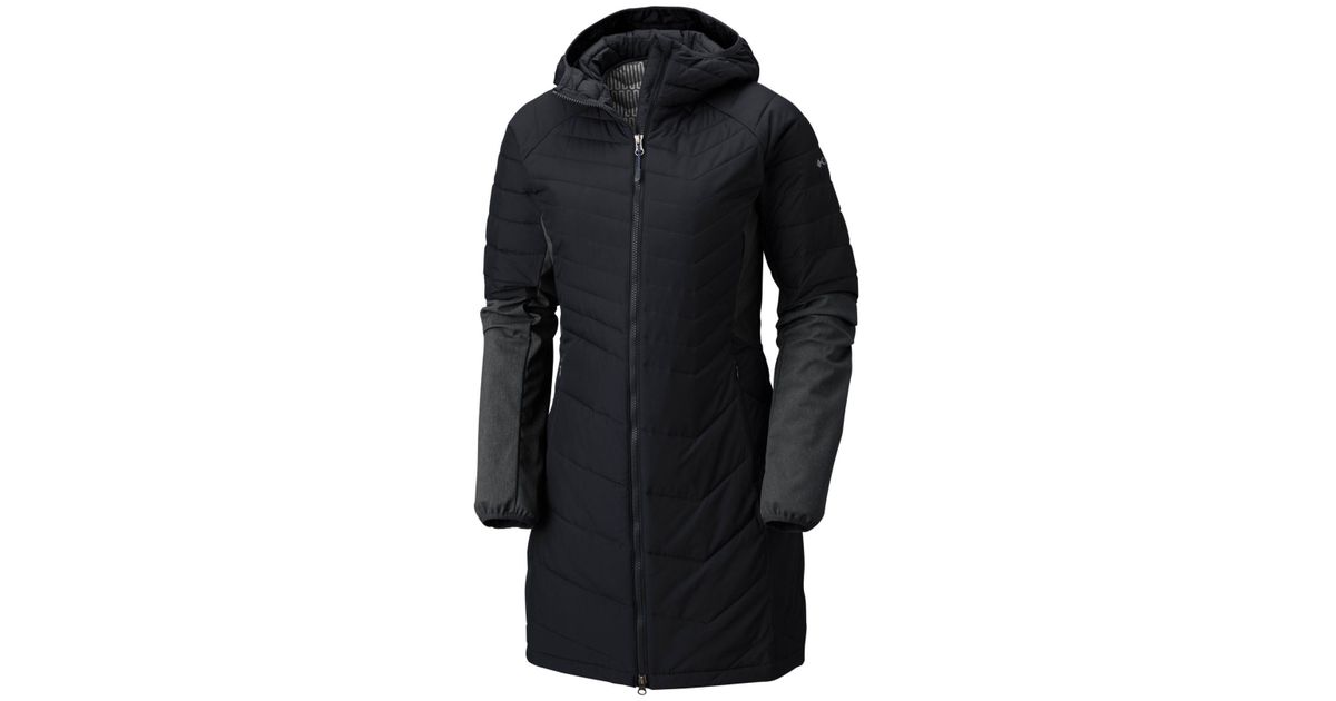 women's columbia oyanta trail thermal coil long hybrid jacket