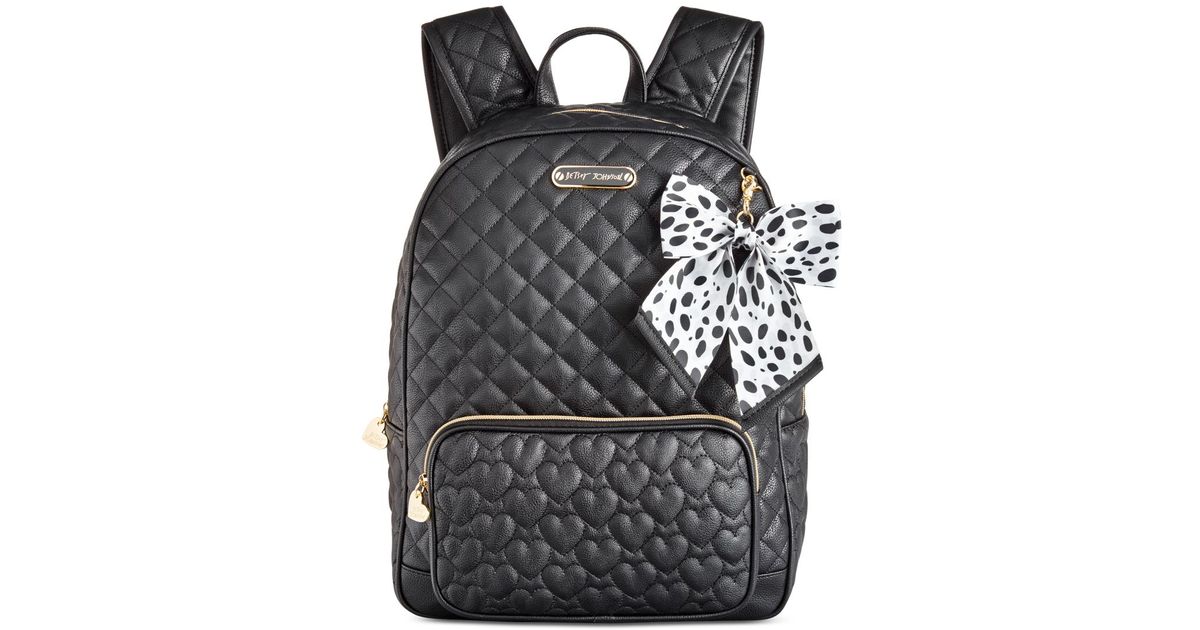 Betsey johnson Large Bow Backpack in Black Lyst