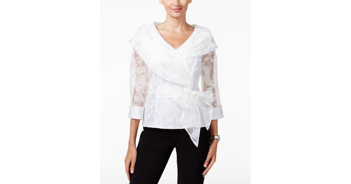 wrap blouse white