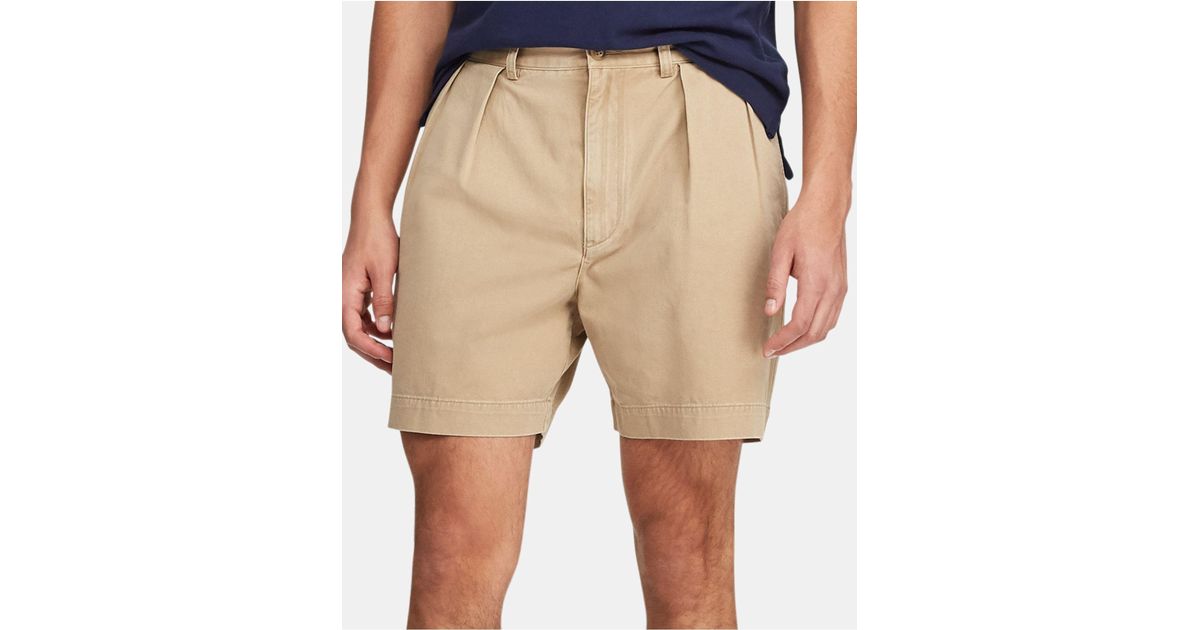 Lyst Polo Ralph Lauren Relaxed Fit Pleated Shorts For Men