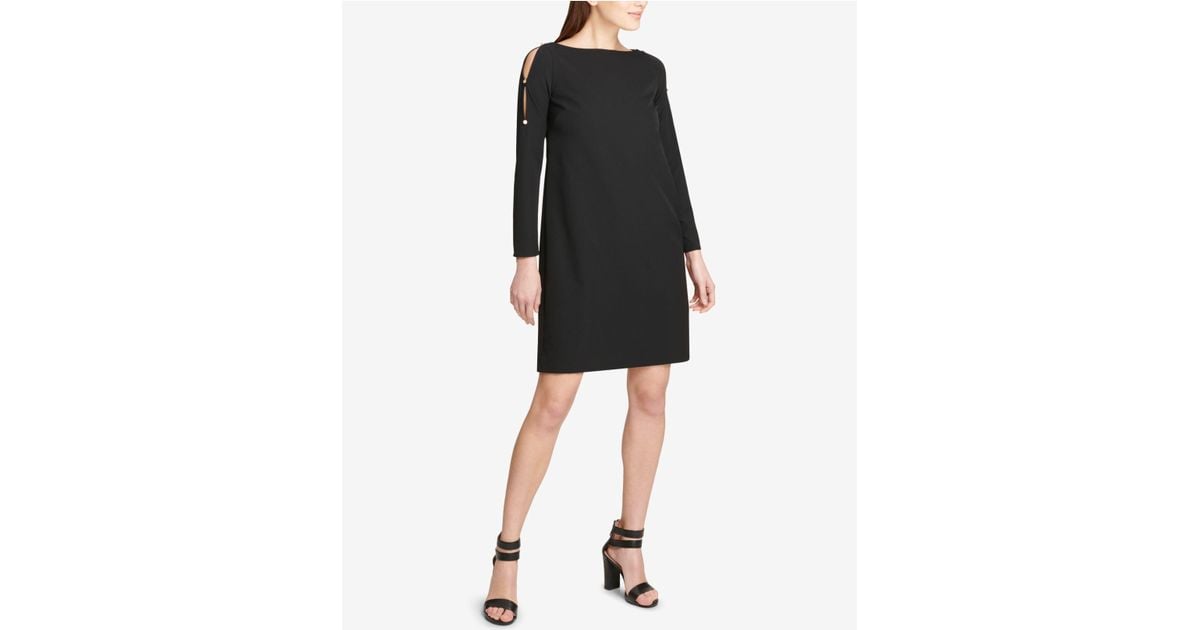 dkny black dress macys