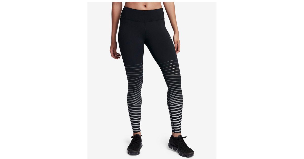 In Power Black Striped Epic Nike Lyst Running Flash Lux Leggings 8a5TxxwqR