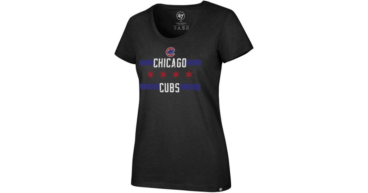 black chicago cubs t shirt