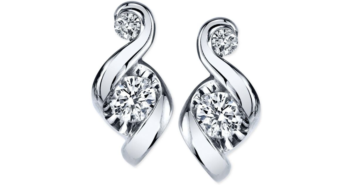 Lyst Proud Mom Diamond Swirl Stud Earrings 1 4 Ct T W In 14k Lyst Proud Mom Diamond Swirl Stud Earrings 1 4 Ct T W In 14k Gold Or White Metallic Save 7 692307692307693