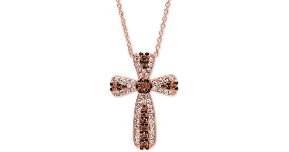 Lyst Le Vian Chocolatier® Diamond Cross 18" Pendant Necklace (3/8 Ct
