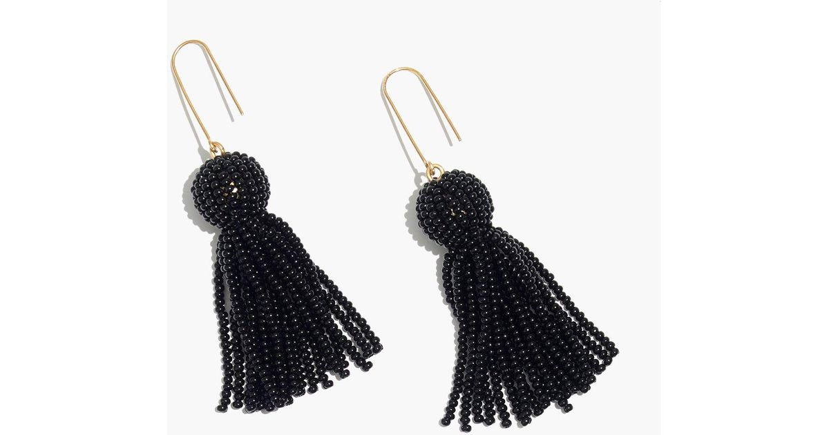 Madewell Beaded Tel Earrings In Black Lyst
