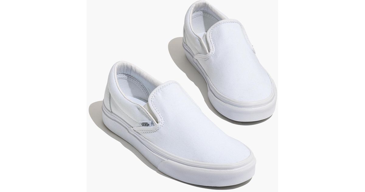 Madewell Vans® Unisex Classic Slip-on Platform Sneakers In White Canvas ...