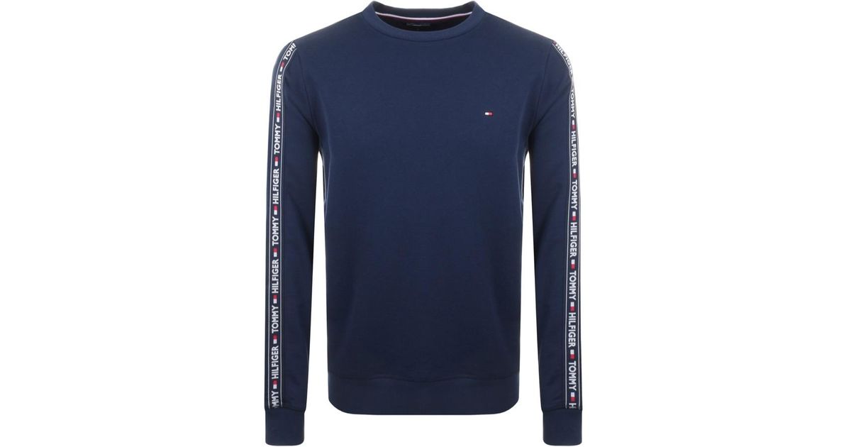 tommy hilfiger track top sweatshirt navy