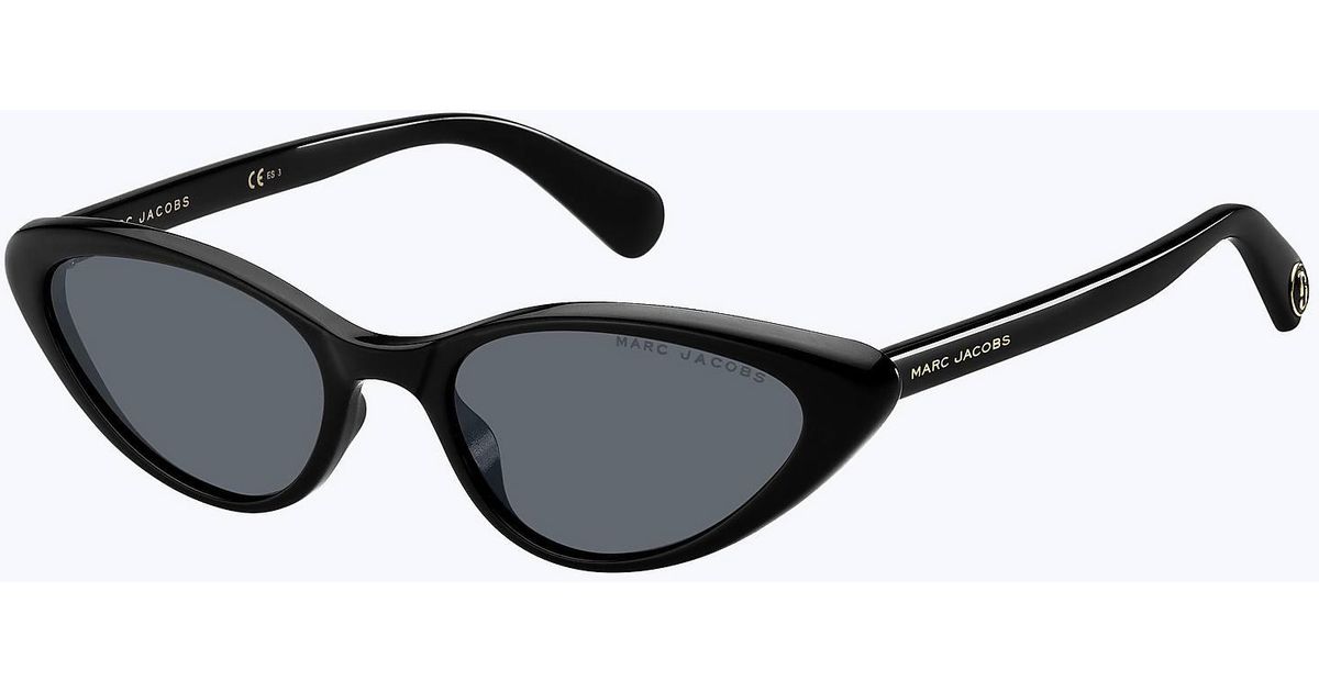 Marc Jacobs Glossy Cateye Sunglasses in Black Lyst