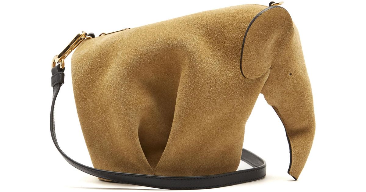 Lyst Loewe Elephant Mini Suede Cross Body Bag
