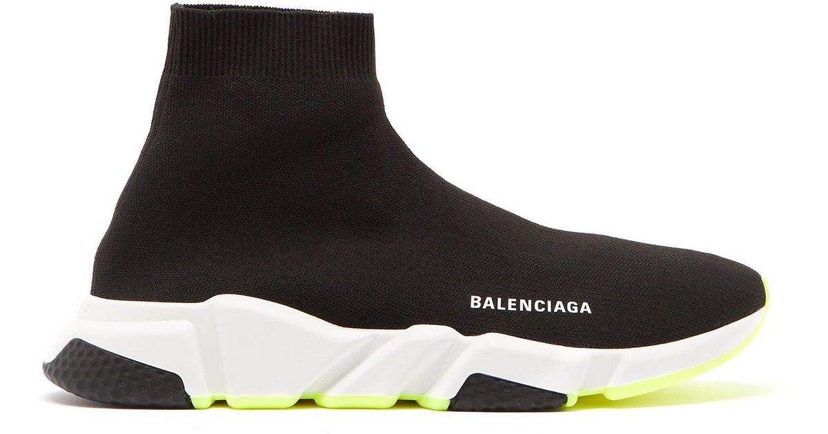 balenciaga speed trainer og black white