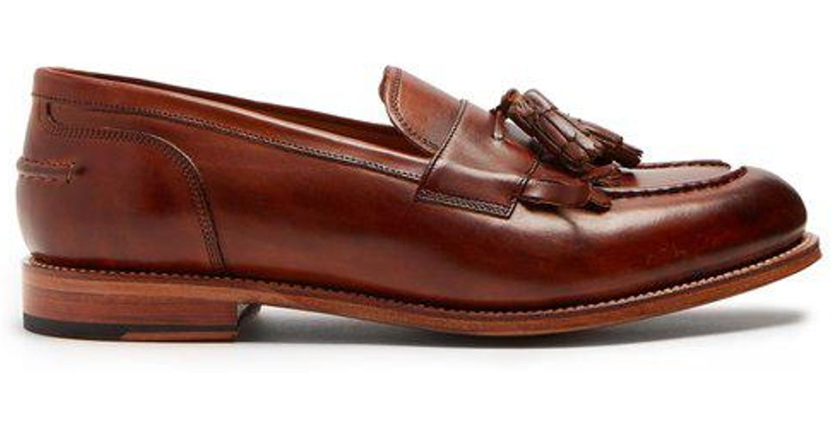 grenson bethany tasseled leather loafers