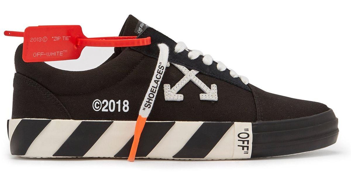 Off-White c/o Virgil Abloh Vulc Canvas Trainers in Black for Men - Lyst