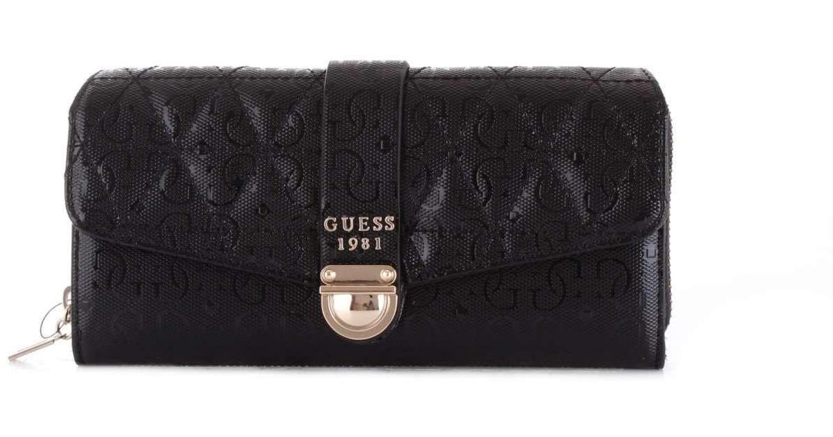 Guess Black Polyester Wallet in Black Lyst