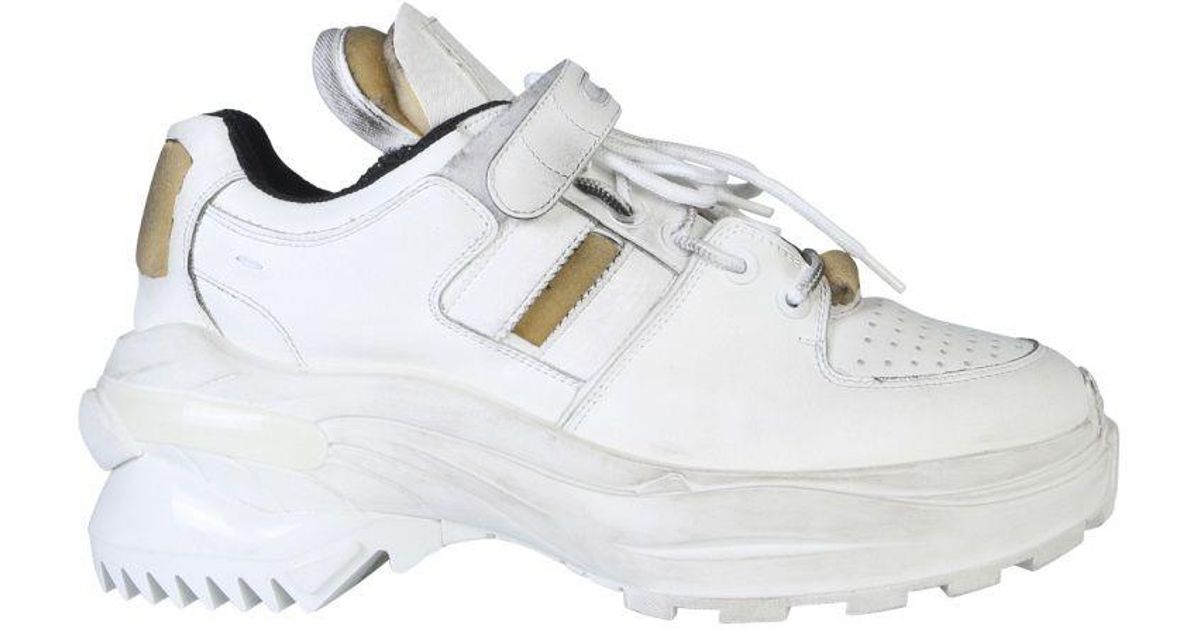 Maison Margiela White Leather Sneakers for Men - Lyst