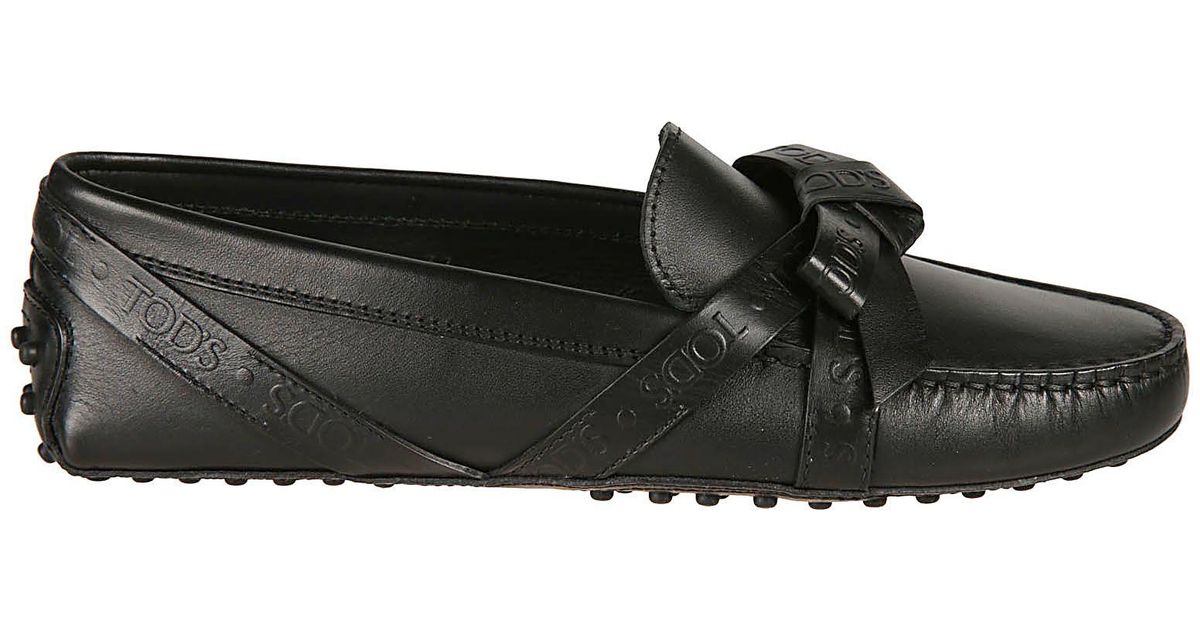 tods black loafers