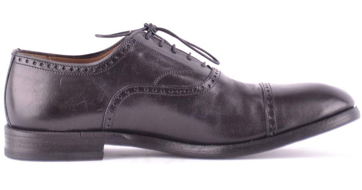 Migliore Black Leather Lace-up Shoes in Black for Men - Lyst