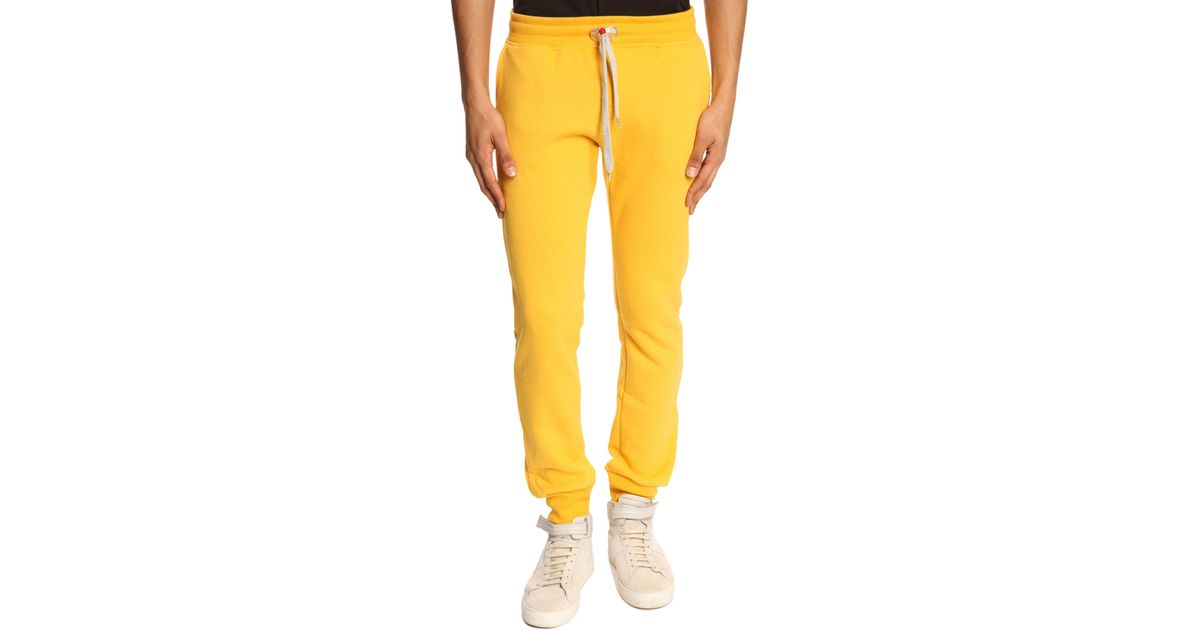 yellow jogging bottoms