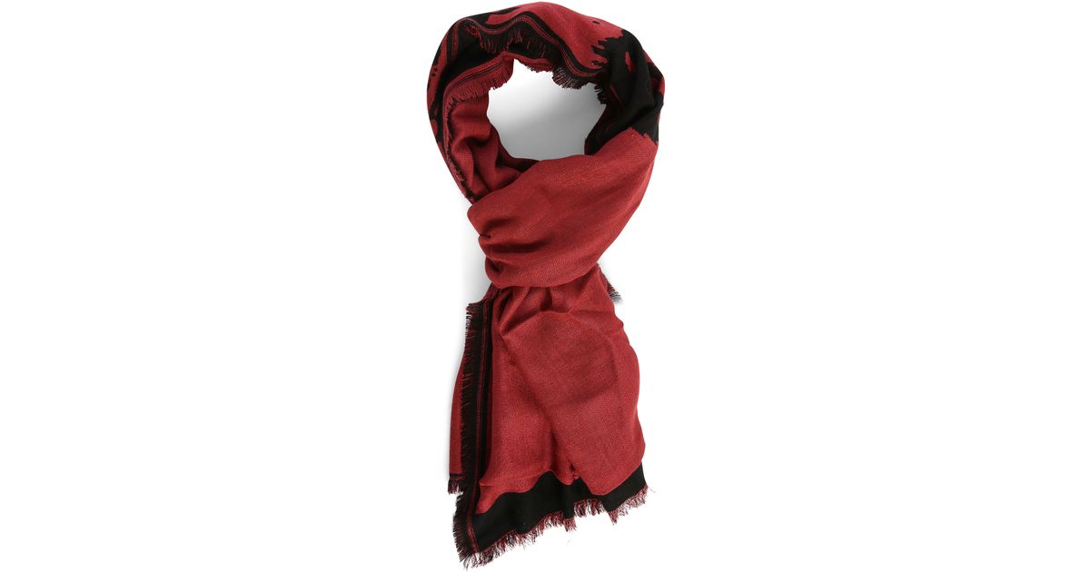 Diesel Burgundy And Black Indian Head Scarf in Black for Men Lyst