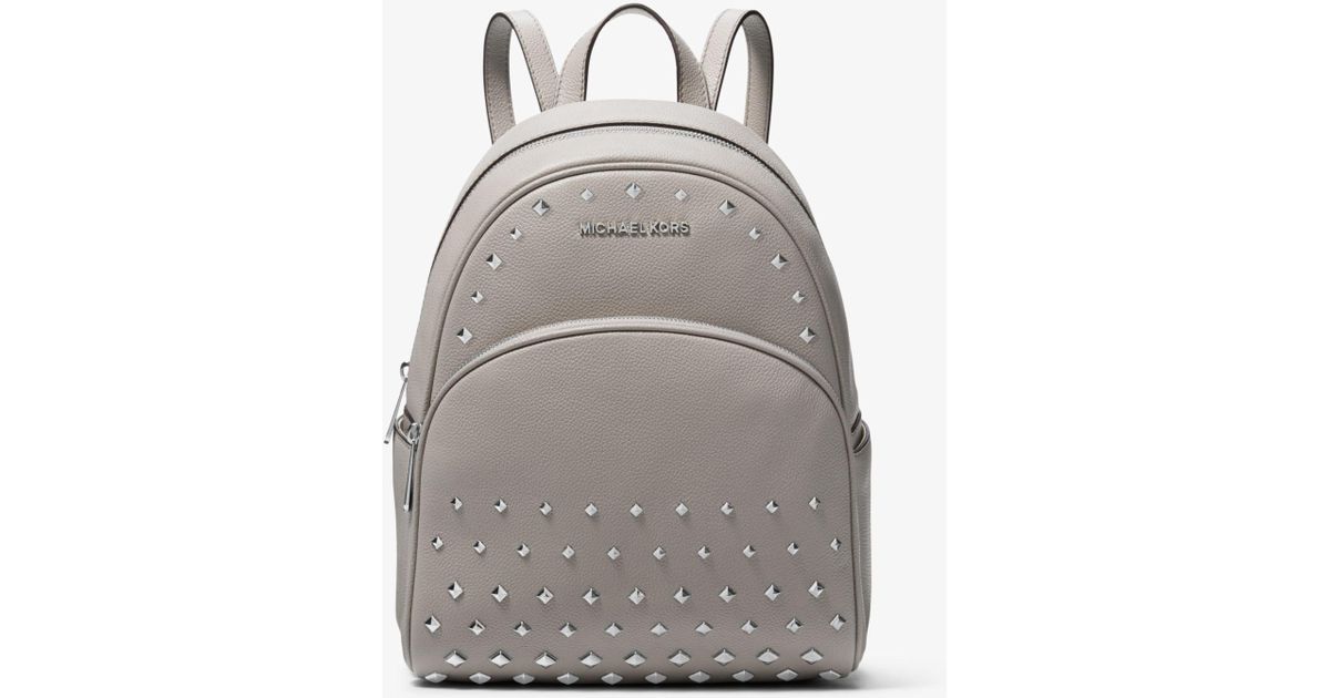 MICHAEL Michael Kors Abbey Medium Studded Pebbled Leather ...