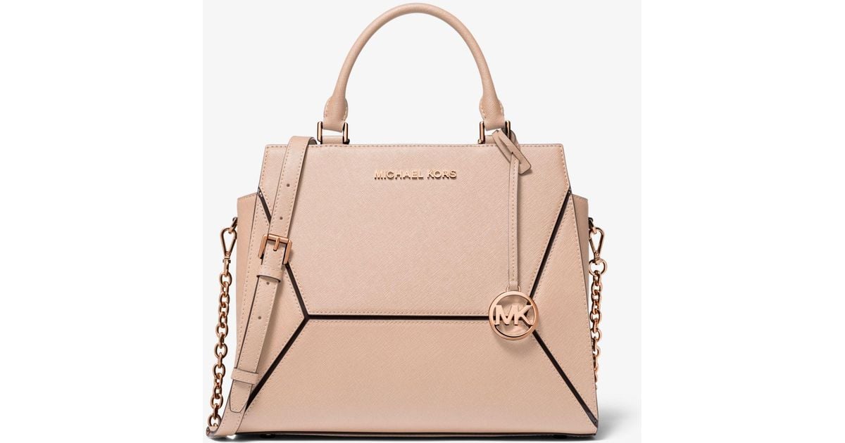 prism saffiano leather satchel