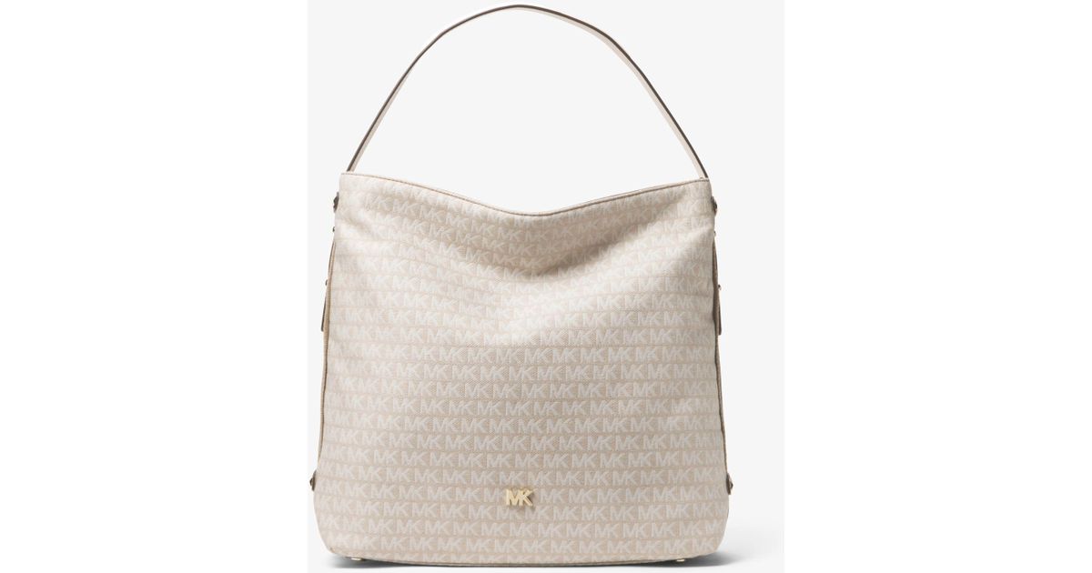 Lyst Michael Kors Griffin Large Logo Jacquard Shoulder Bag
