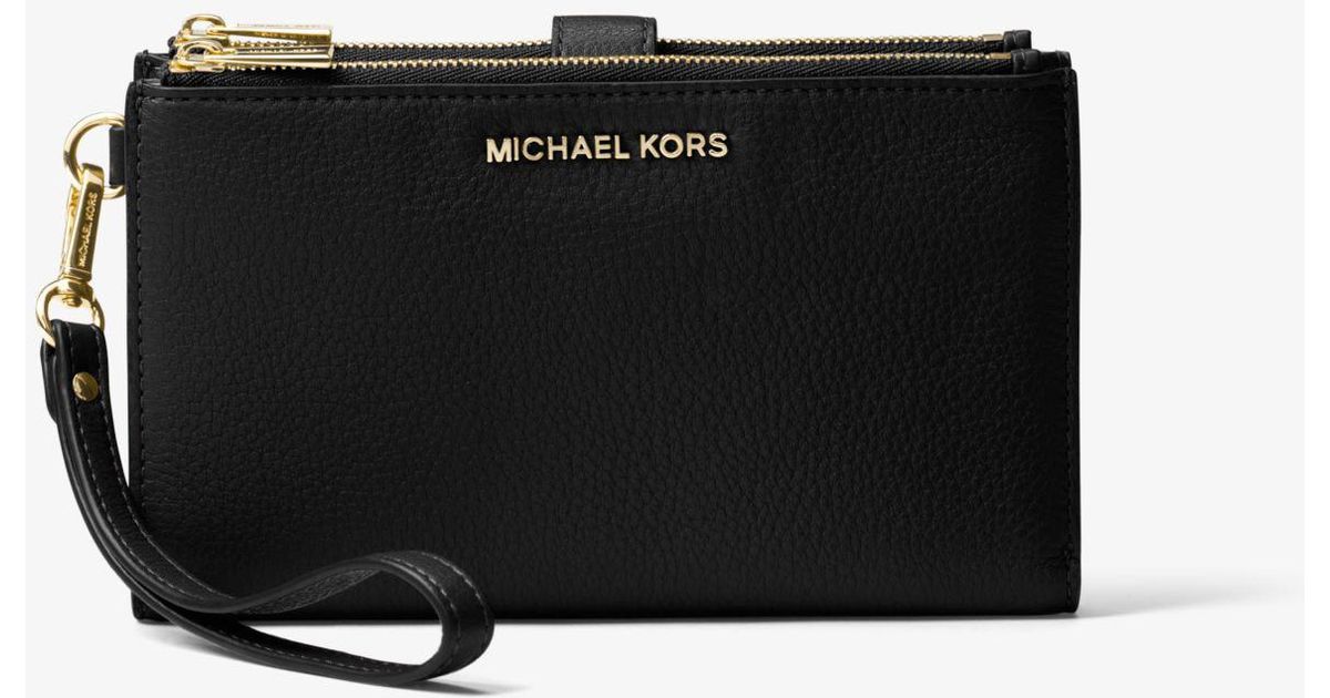 Lyst - Michael Kors Adele Leather Smartphone Wallet in Black