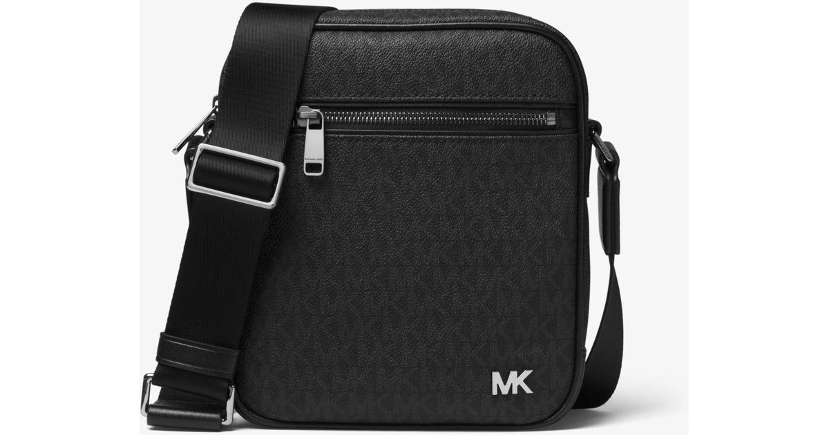 Michael Kors Black Jet Set Logo Flight Bag For Men