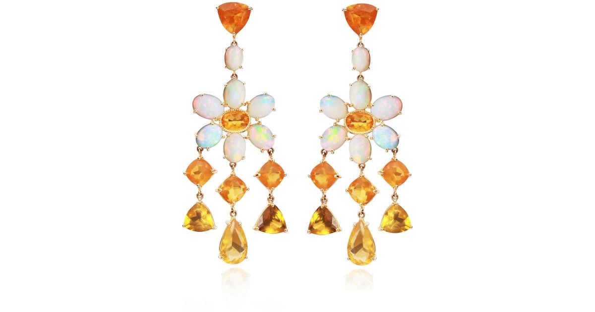 Lyst Nina Runsdorf M O Exclusive One Of A Kind Mixed Shape Lyst Nina Runsdorf M O Exclusive One Of A Kind Mixed Shape Mexican Fire Opal Earrings In Orange