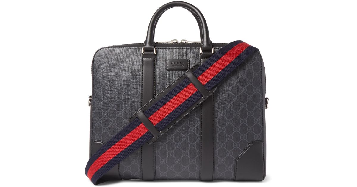 gucci men's briefcase black