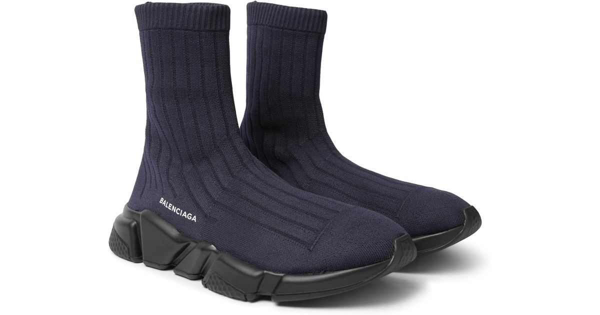 Balenciaga Speed Sock Stretchknit Sneakers in Blue for Balenciaga Speed Sock Stretchknit Sneakers in Blue for