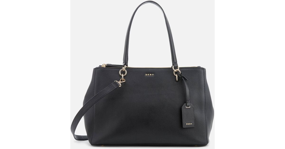 Lyst Dkny Chelsea Pebbled Leather Large Per Bag In Black