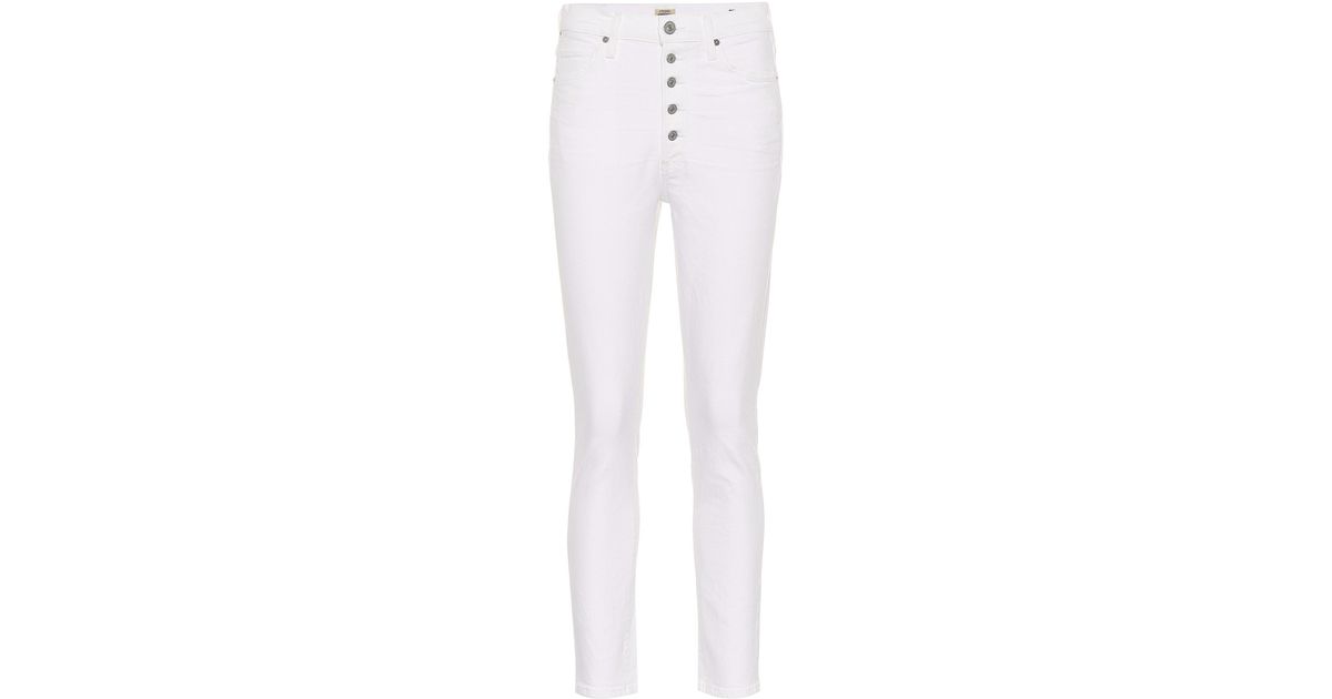 Citizens of Humanity Denim Olivia High-rise Skinny Jeans in White - Lyst